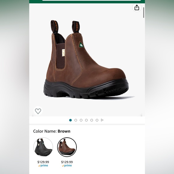 Like new steel toe women’s boots (US6.5) - Picture 4 of 4